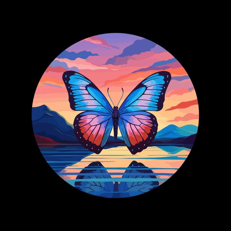 Blauer Morpho-Schmetterling