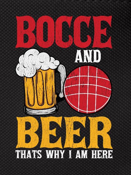 Funny bocce ball player
