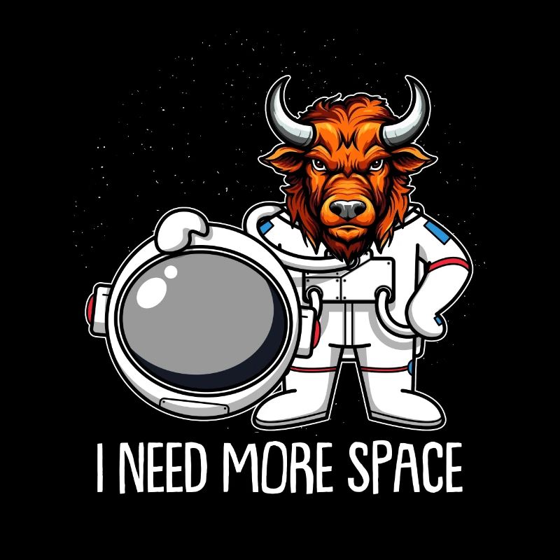 Bison Buffalo Astronaut J’ai besoin de plus d’espace