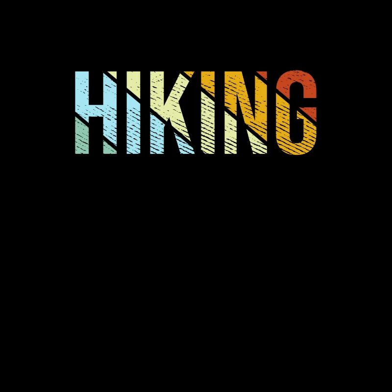 Hiking lettering retro