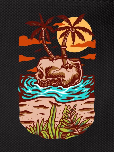 Skull summer beach