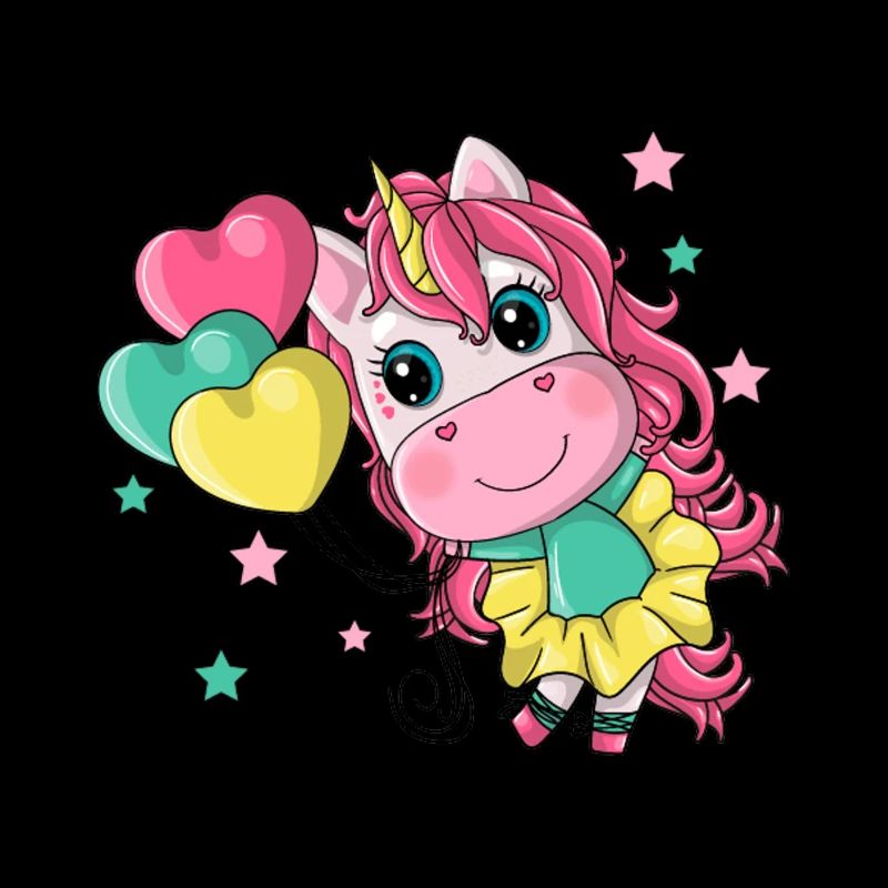 Einhornmädchen mit Herz