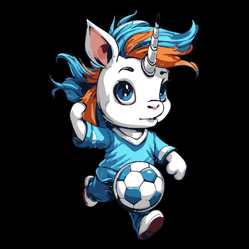 "Spitzen Kicker" - funny soccer unicorn