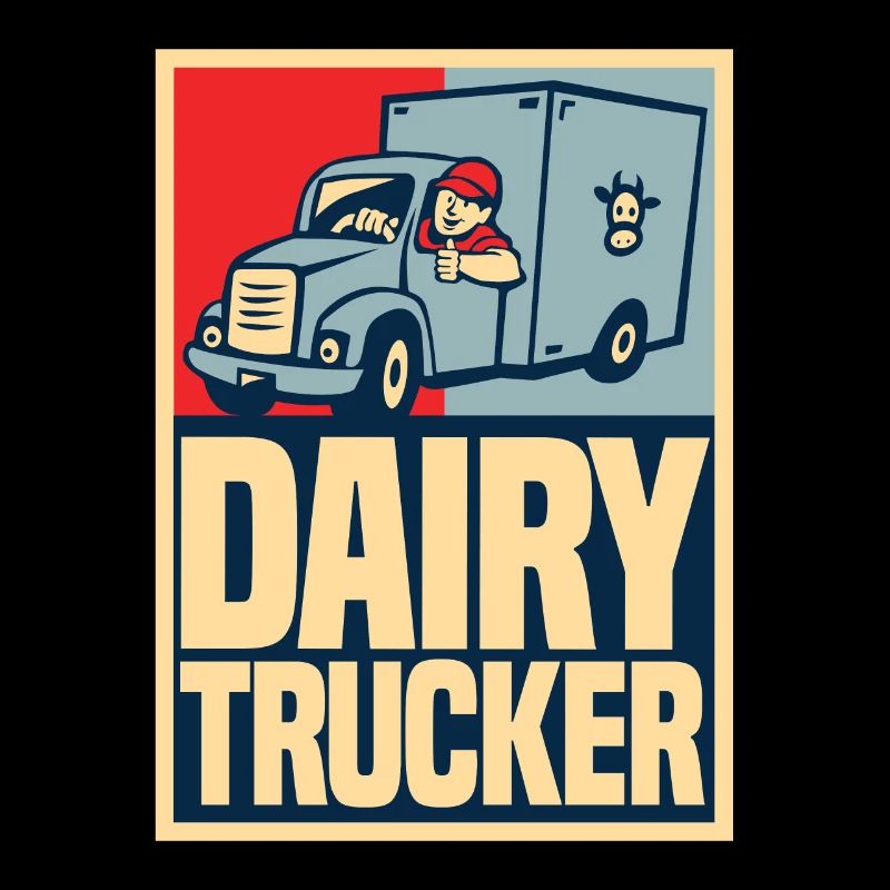 Camion de lait de vache Chauffeur de lait