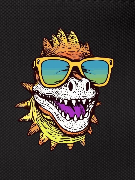 Happy Dinosaur Wearing Glasses