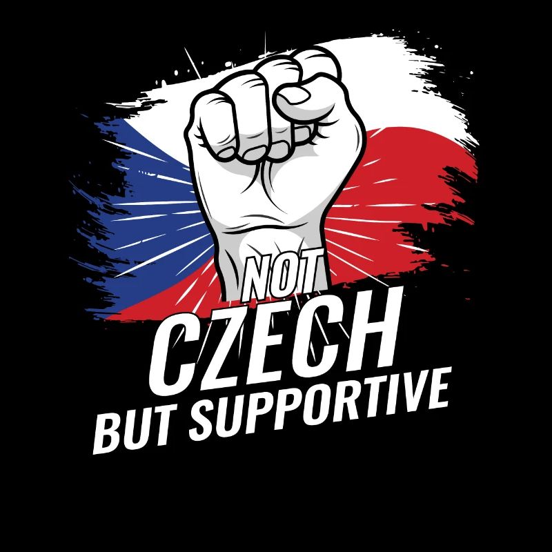 Not Czech But Supportive Czech Republic Flag
