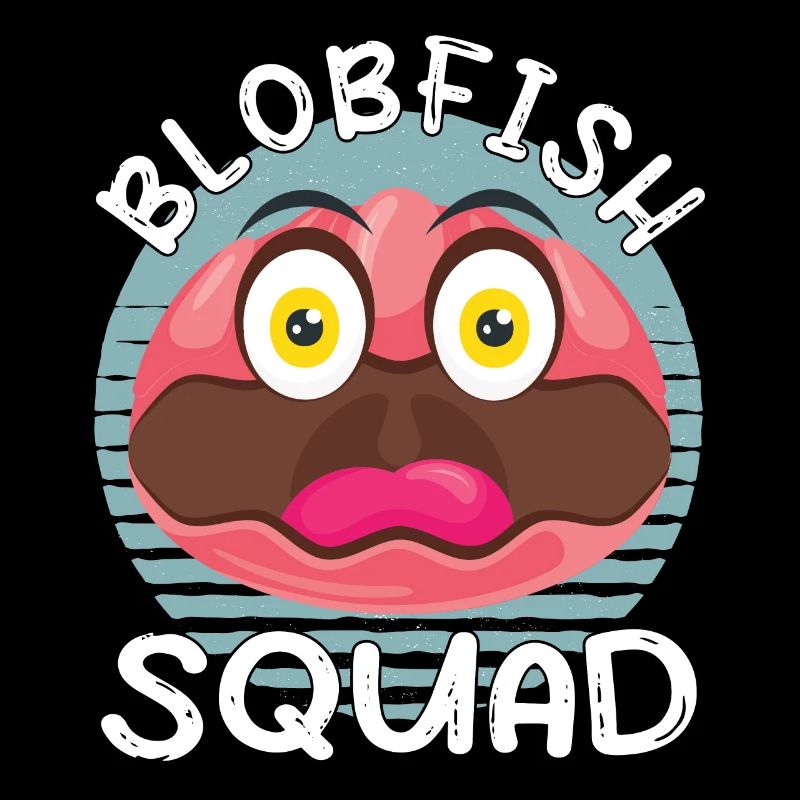 Costume de Blobfish - Visage de poisson Blob laid -