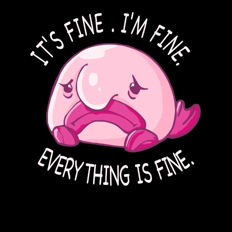 Costume de Blobfish - Visage de poisson Blob laid -