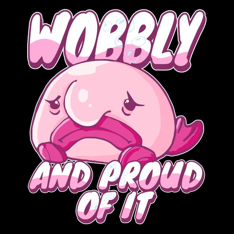 Costume de Blobfish - Visage de poisson Blob laid -