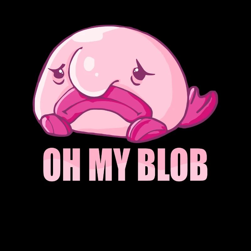 Costume de Blobfish - Visage de poisson Blob laid -