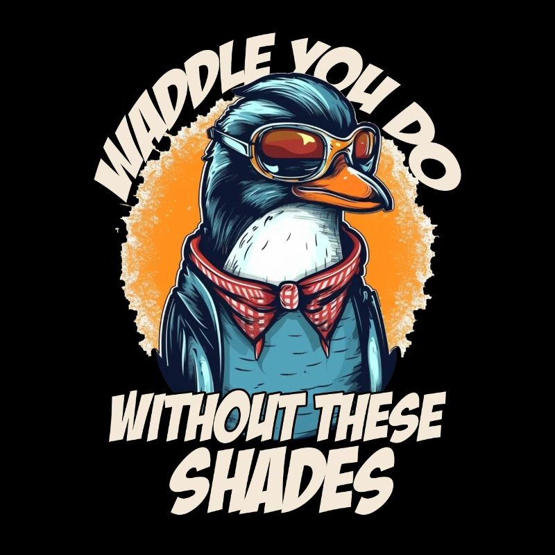 Pingouin de style cool avec des lunettes de soleil