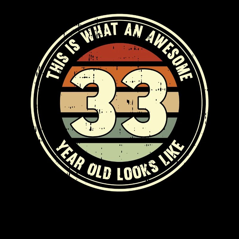 33. Geburtstag so sieht man mit 33 Retro Geschenk