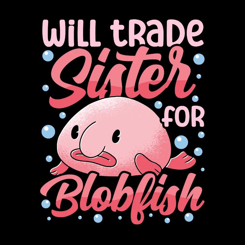 Costume de Blobfish - Visage de poisson Blob laid -