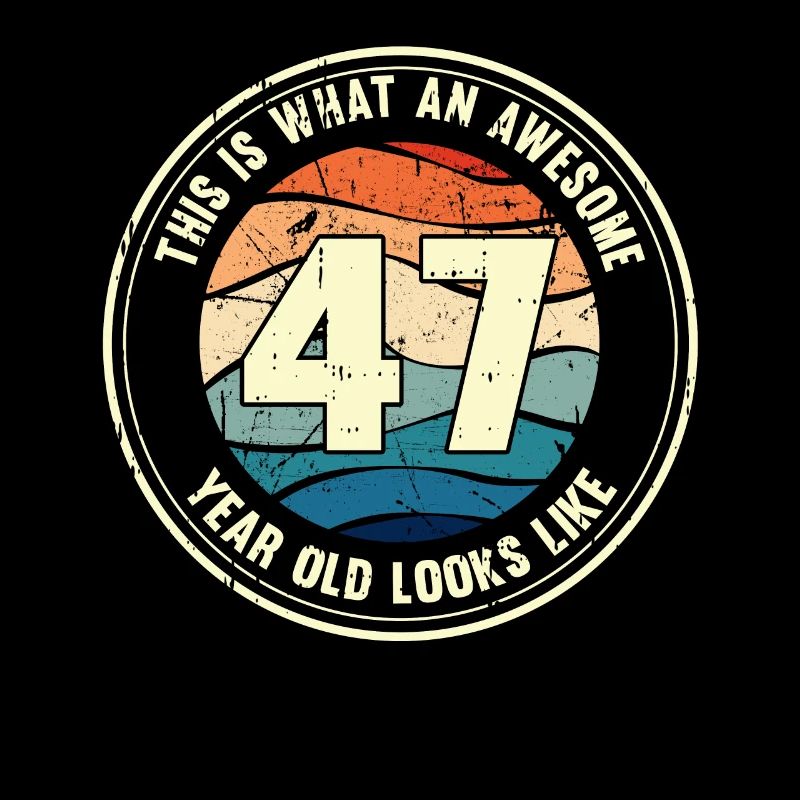 47. Geburtstag so sieht man mit 47 Retro Geschenk