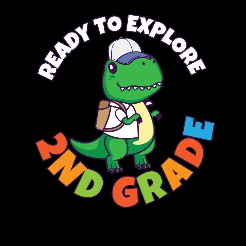 Journée de rentrée scolaire prête à explorer Trex de 2e année