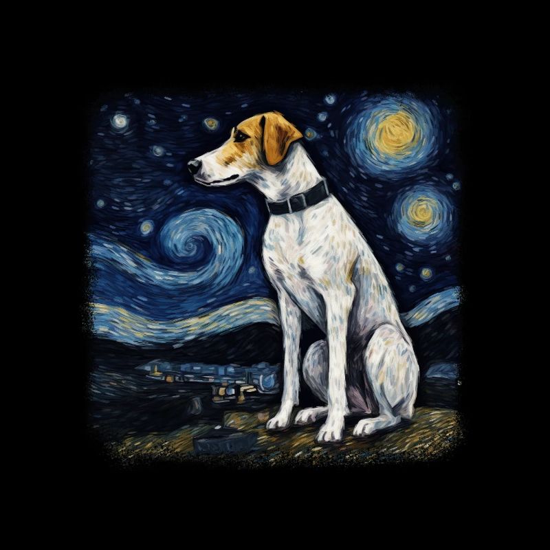 American Foxhound Van Gogh nuit étoilée
