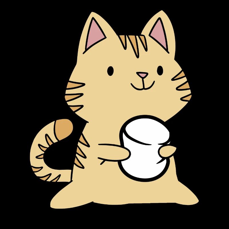 Marshmallow Camper Kids Cute Smore Cat