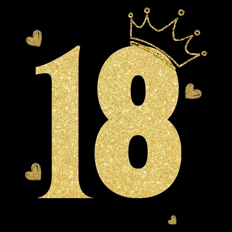 18e anniversaire couronne doré