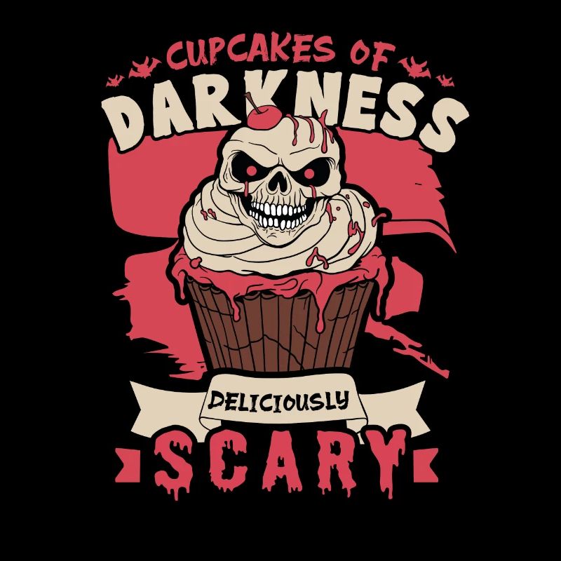 Terrifying Halloween horror cupcake monster