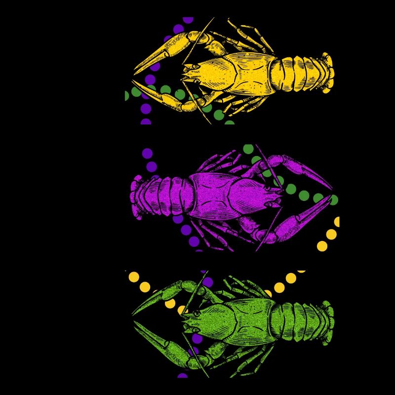 Mardi Gras Fleur De Lis Hemd, Langusten Mardi