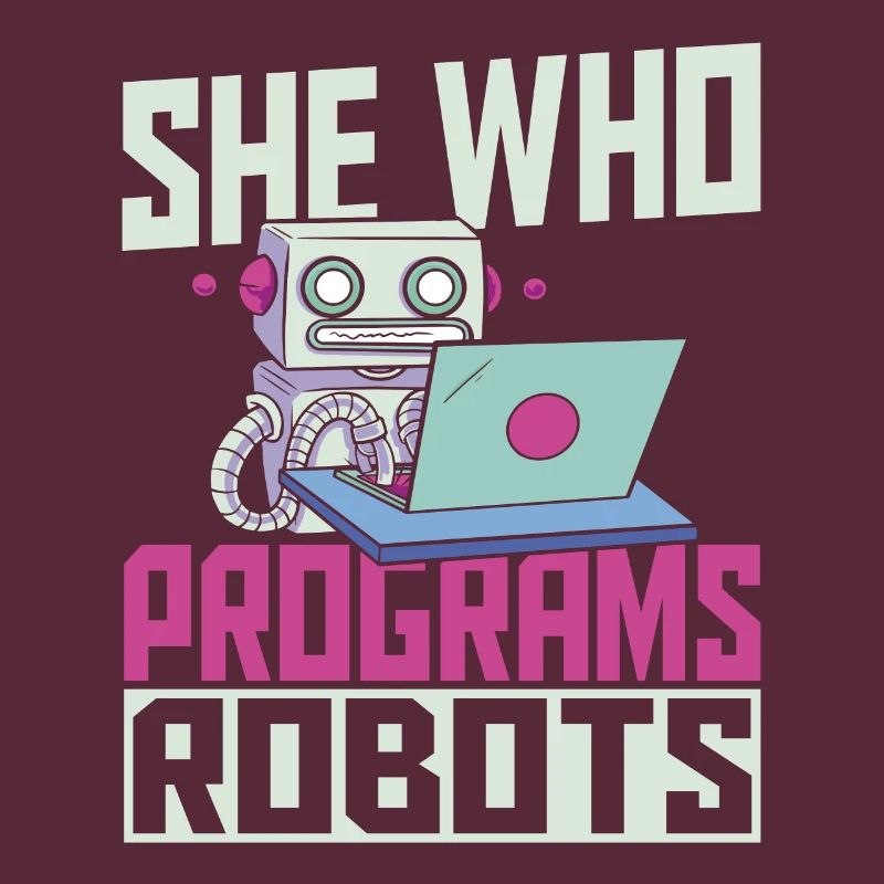Sie, die Roboter programmiert Robotik