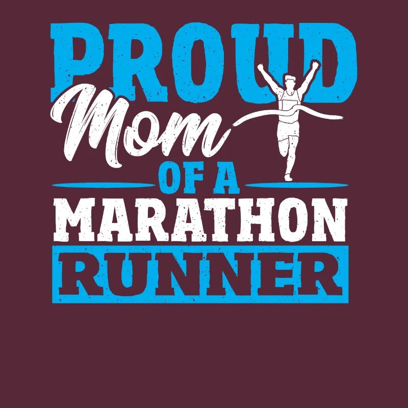 Stolze Mutter eines Marathonläufers
