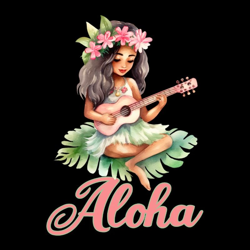 Urlaub Polynesier Strand Ukulele