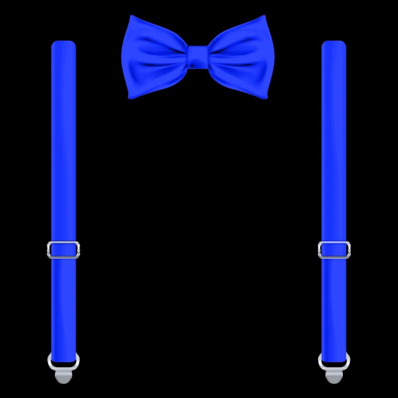 Funny Blue Bow Tie with Suspenders Perfect