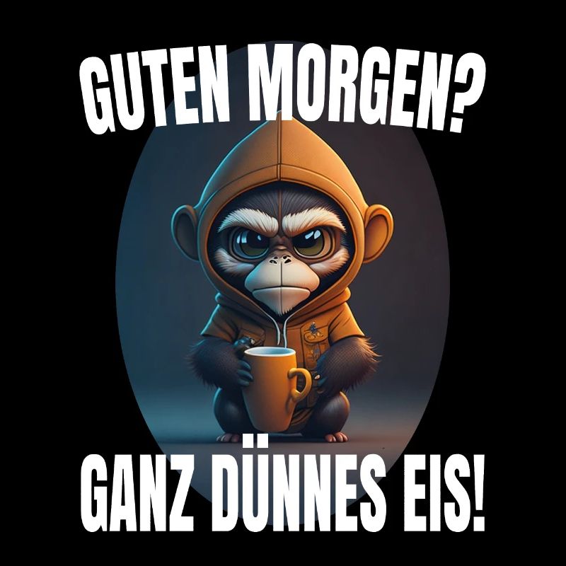 Guten Morgen? Ganz dünnes Eis! Morgenmuffel Affe
