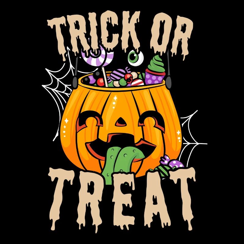 Trick or Treat Halloween Pumpkin with Candy