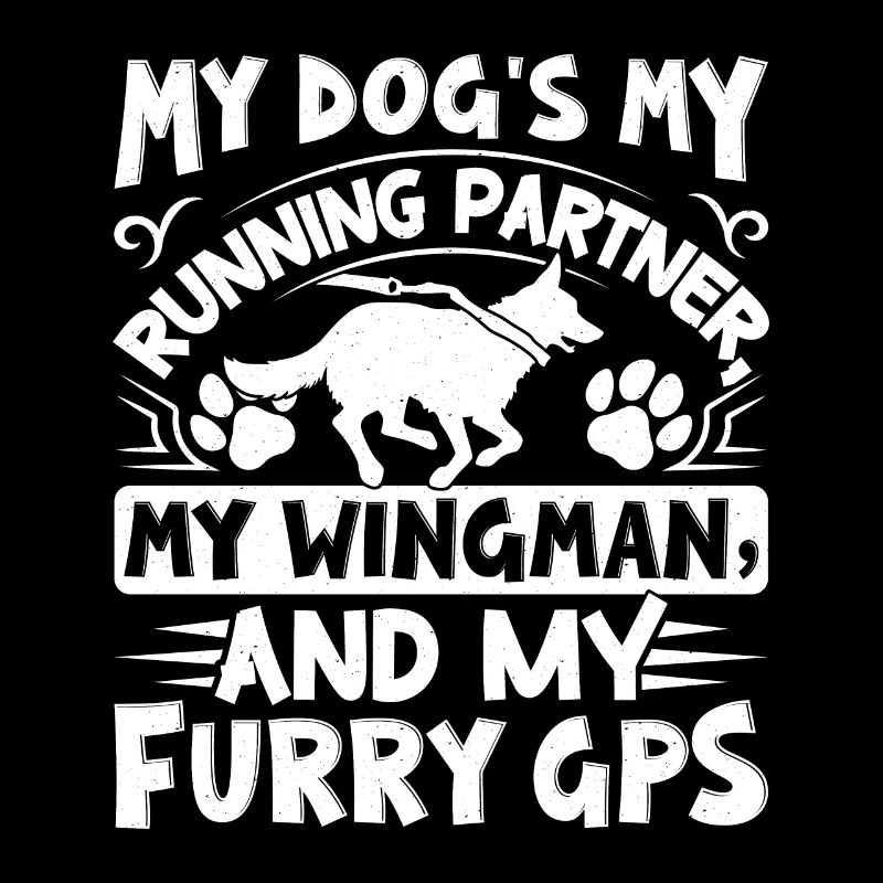Dog running Canicross Design