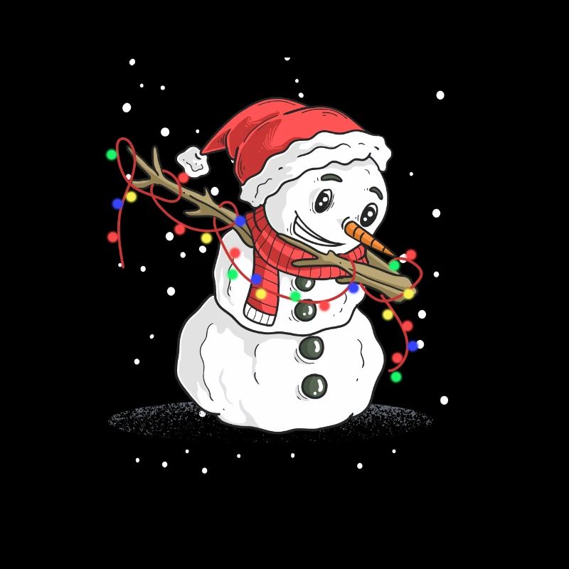 Cute dabbing snowman Christmas lights