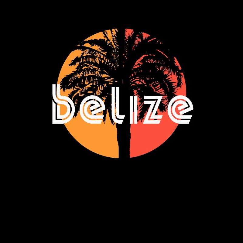 Belize Artistic Vacation Souvenir Palm Tree