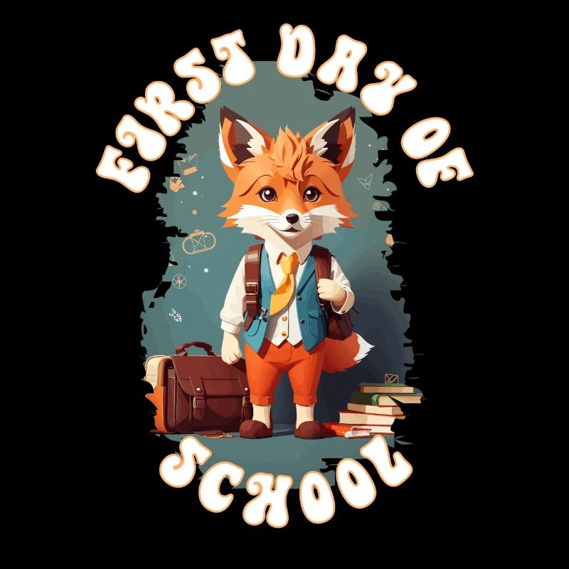 Mignon écolier Renard Retour à l’école