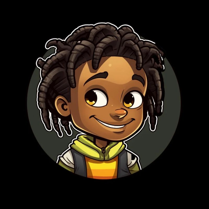 Afro Schwarz Kind Junge Mädchen Empowerment Dread