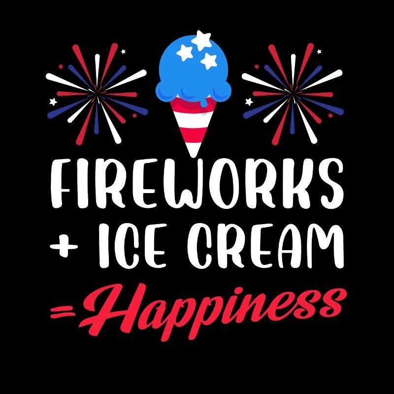 Feux d’artifice et crème glacée bonheur Design