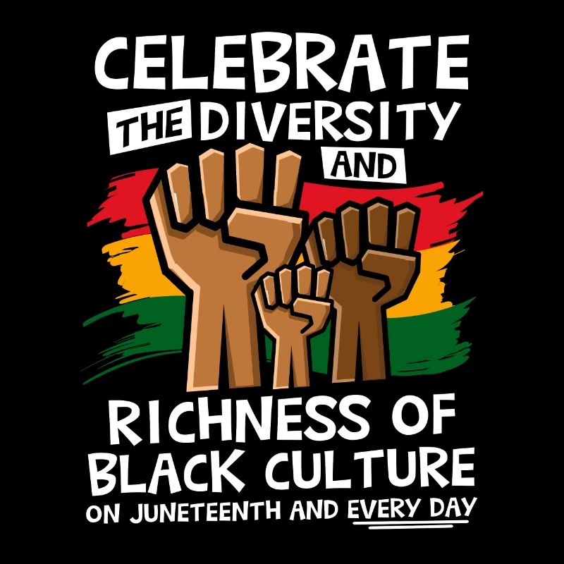 Feiern Sie die Vielfalt Juneteenth