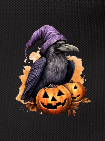 Halloween Pumpkin Raven
