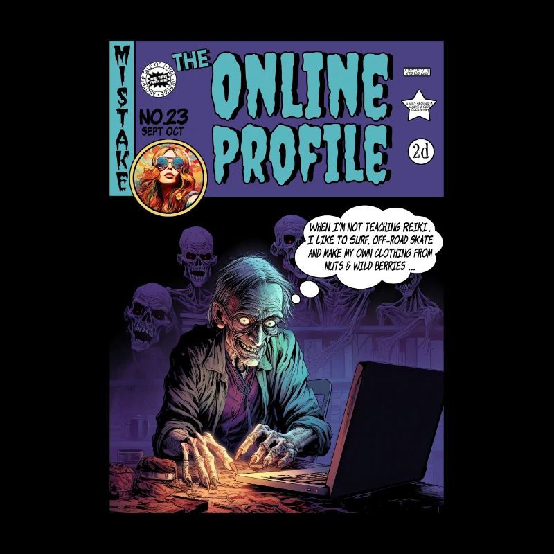 Retro Horror Comic - Le profil en ligne