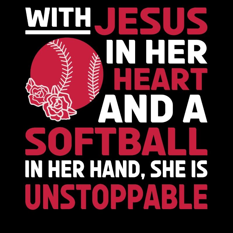 Jesus In Ihrem Herzen Softball Pitcher Athleten