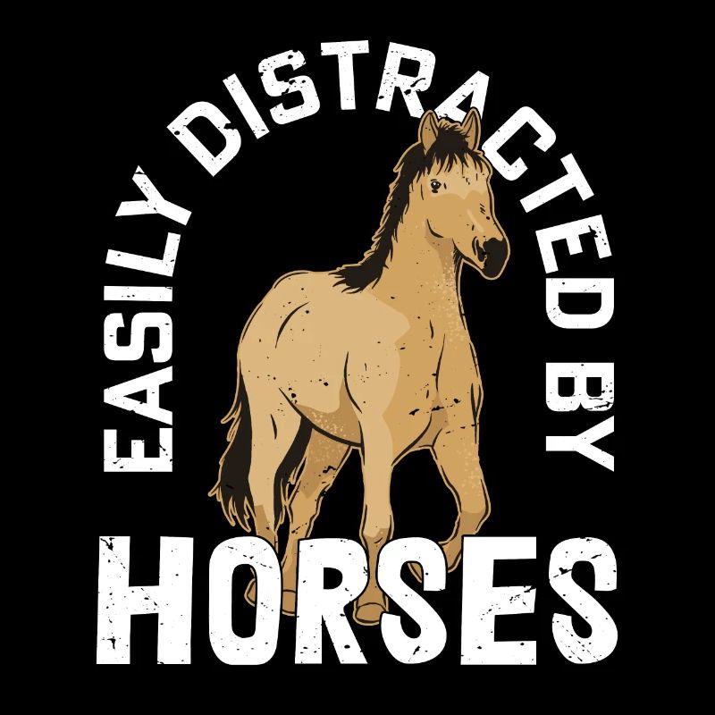 Facilement distrait par les chevaux à cheval