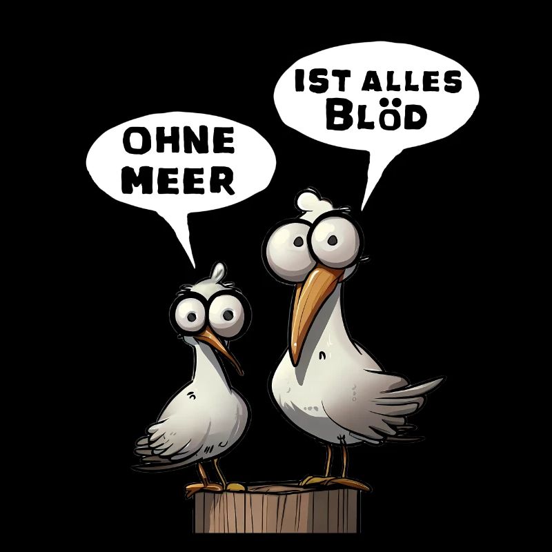 Meer Sprüche, Sprüche | T-Shirts | Möwe blöd