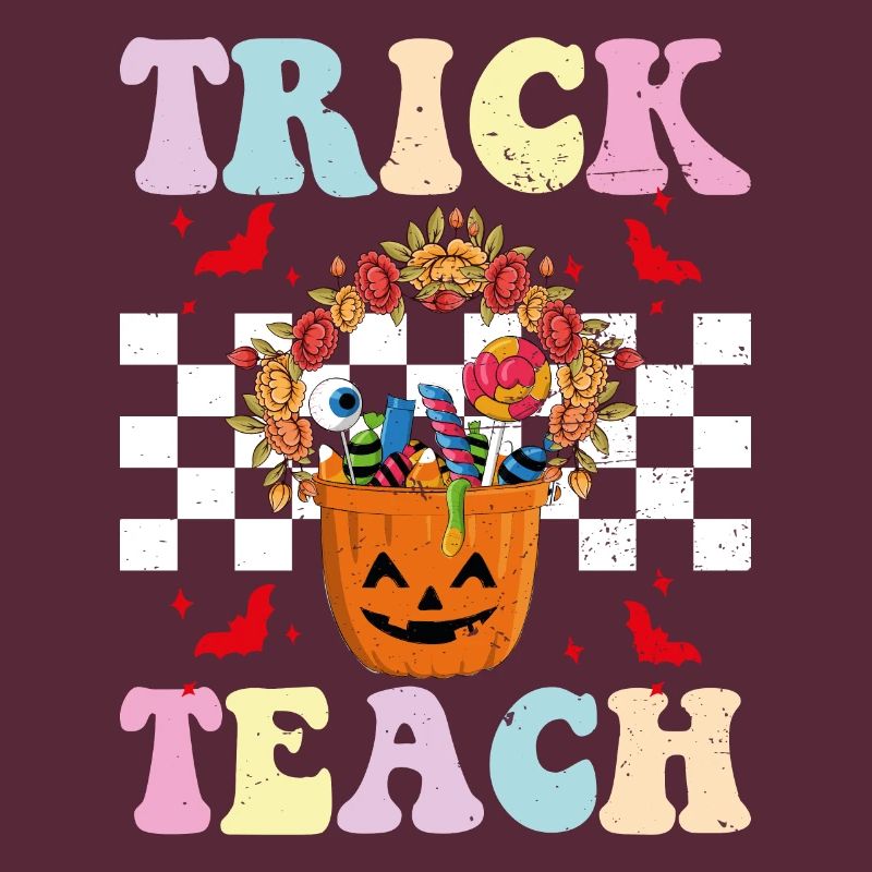 Trick oder lehren Sie lustige Halloween-Lehrer