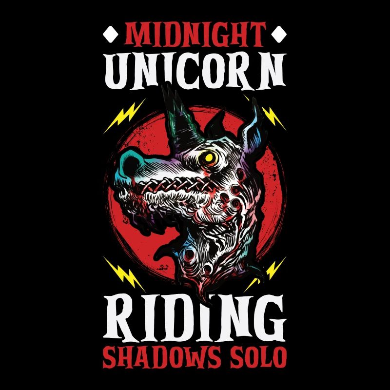 Dunkles Einhorn Horror Einhorn Mitternacht Einhorn