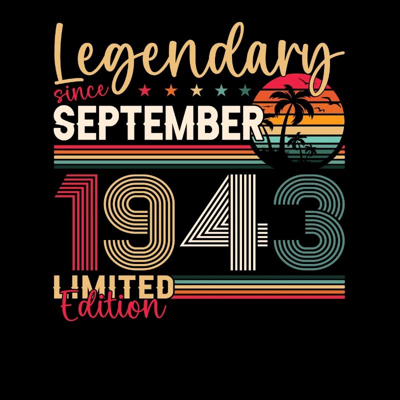 80e anniversaire Septembre Millésime 1943 Millésime
