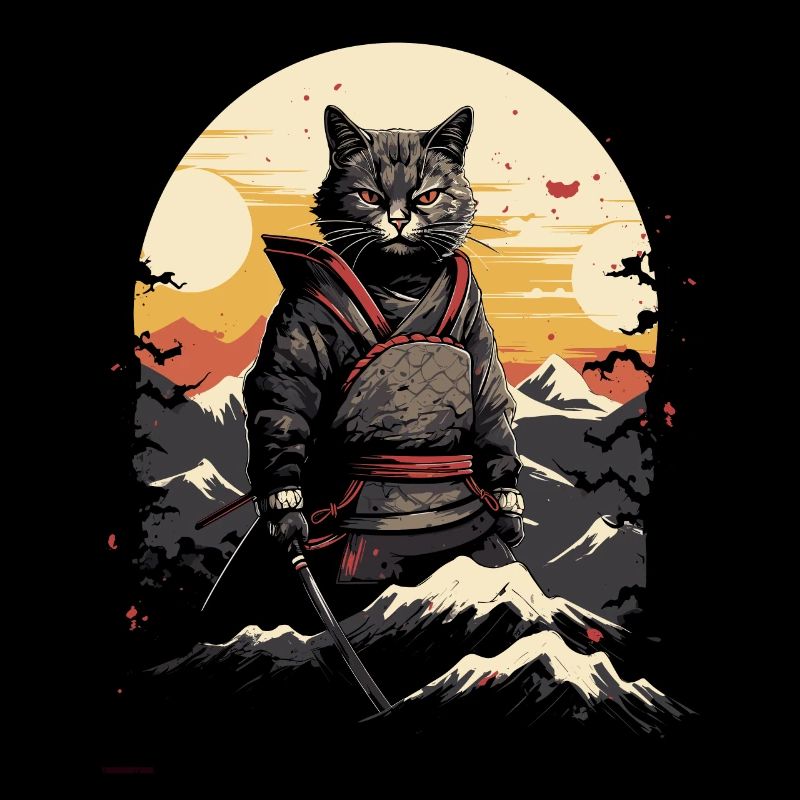 Japanese Samurai Kitty Swordplay
