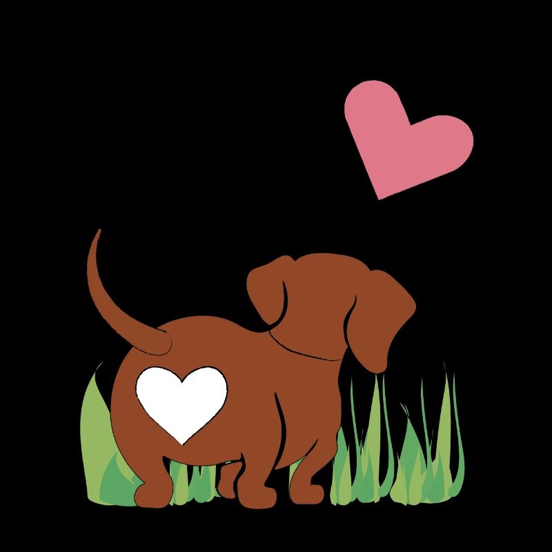 Dachshund with heart - gift - gift idea