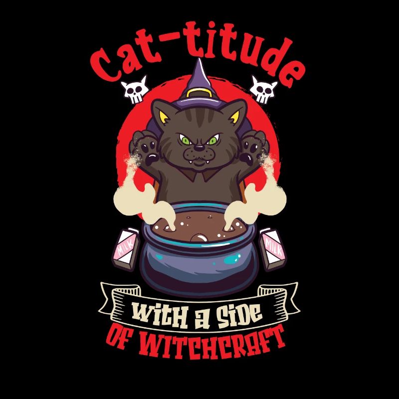 Cat Witch Occult Gothic Dark Satanic