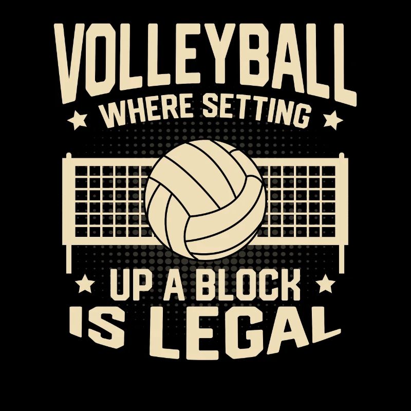 Spiker Funny Volleyball Where Setting Up A Block I