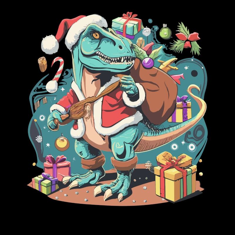 Dinosaurier Trex Weihnachten